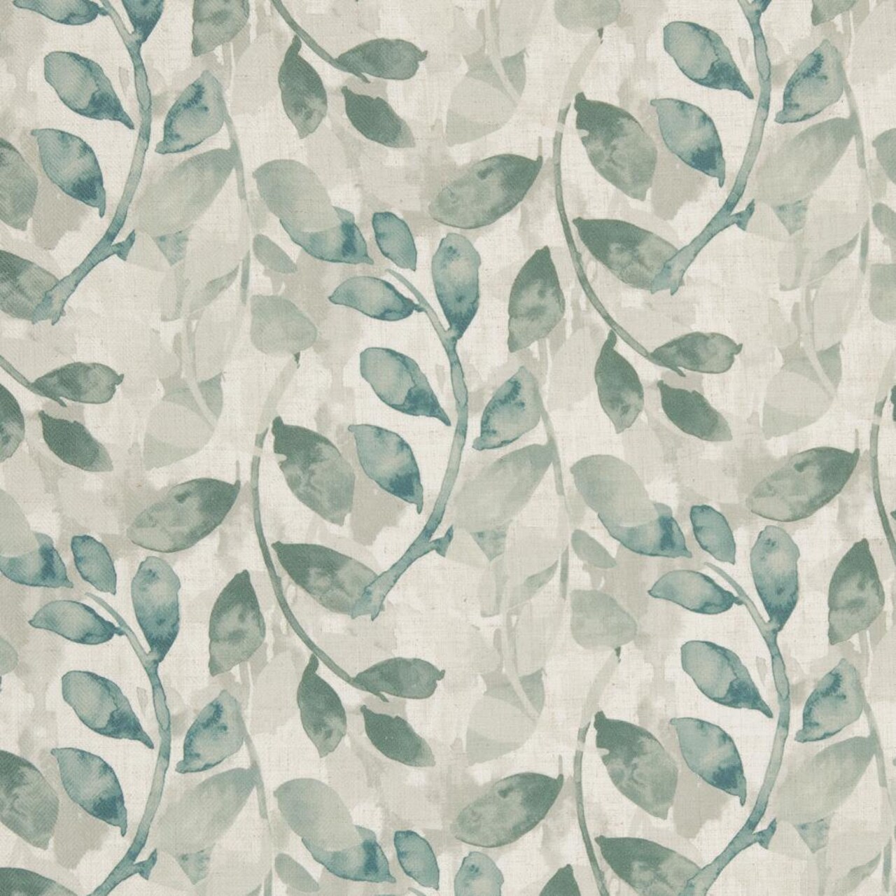 Mineral Leaf - Aqua & Teal Leaves Upholstery Fabric 54 Inches"